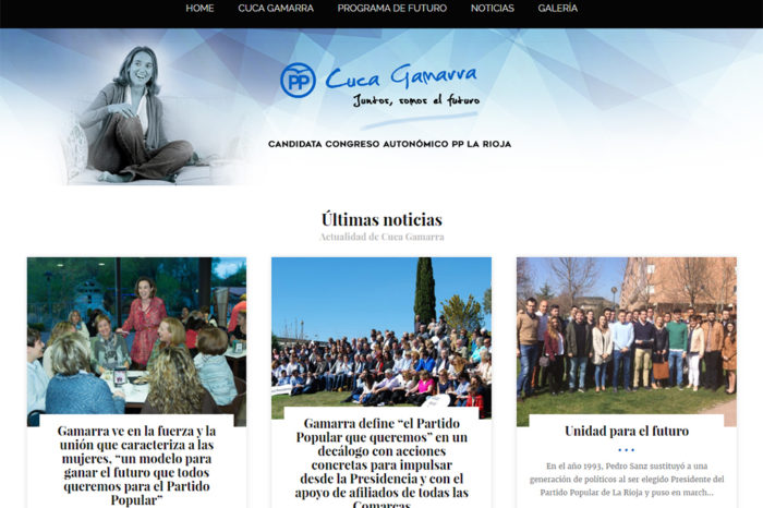 Gamarra acerca su proyecto de futuro para el PP Rioja con una página web