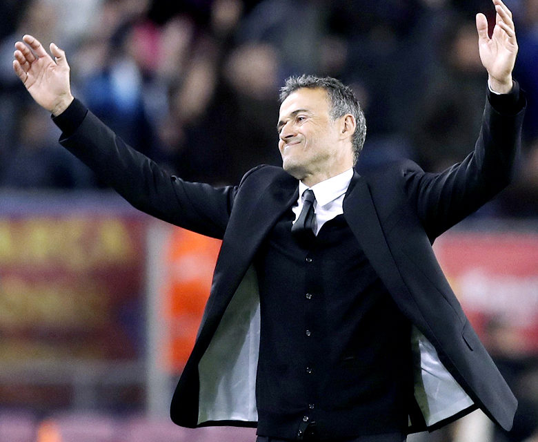 El técnico asturiano ha logrado siete de los nueve títulos disputados con el Barça. / EFE