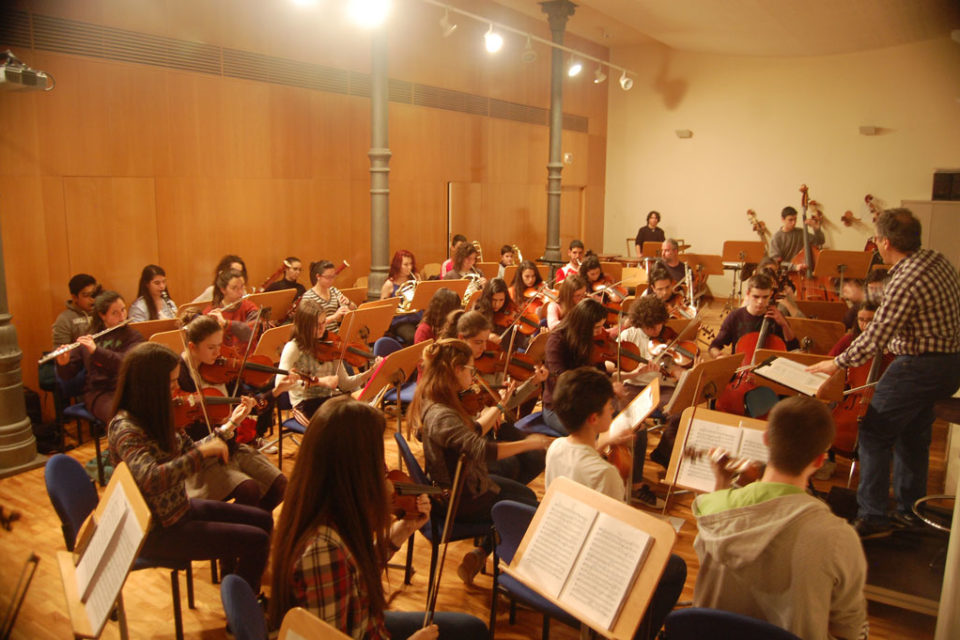 Orquesta Sinfónica del Conservatorio, en un ensayo. / NR