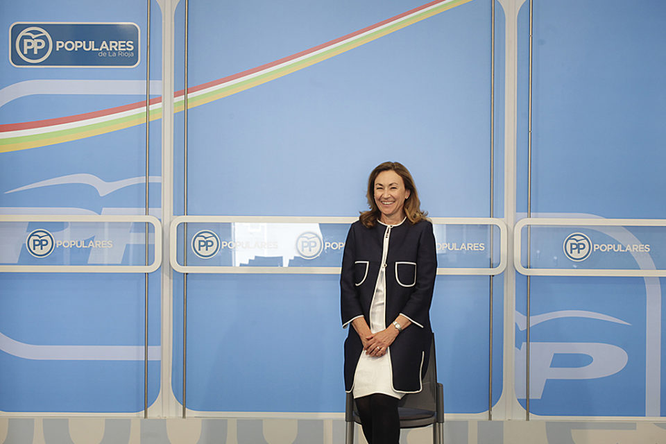 María Martín, en la sede logroñesa del PP. /INGRID