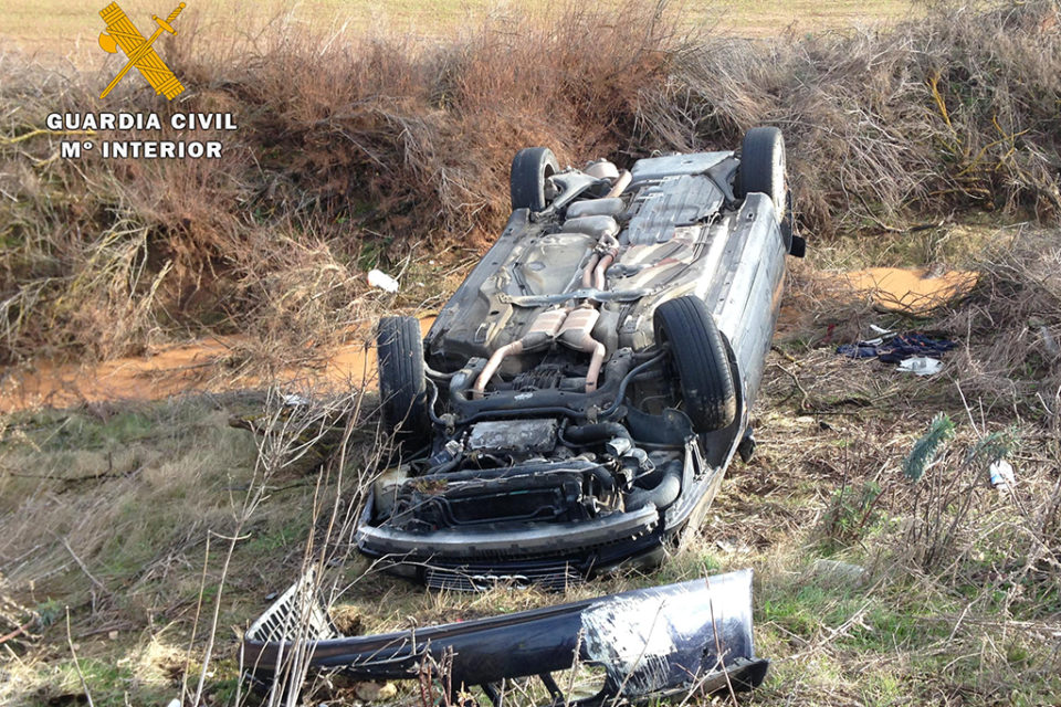 estado del vehículo accidentado. / Guardia Civil