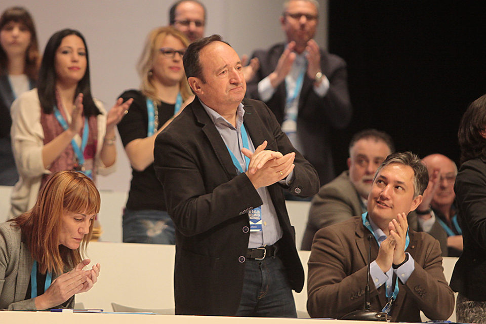Pedro Sanz pronunció su último discurso como presidente regional del PP. /RIOJAPRESS