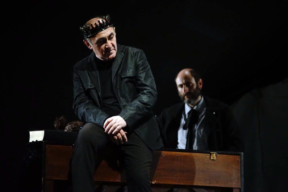 El actor Arturo Querejeta, en un momento de la representación. / NR