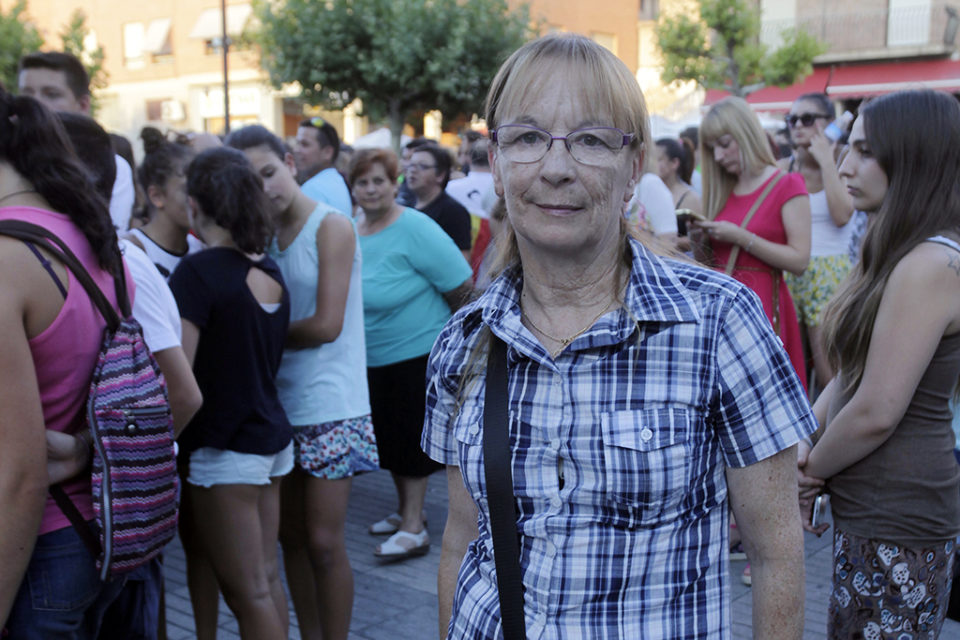 Begoña Ruiz Huidobro, presidenta de la Federación Riojana de Ciclismo, en la recepción a Carlos Coloma el pasado verano. / Clara Larrea