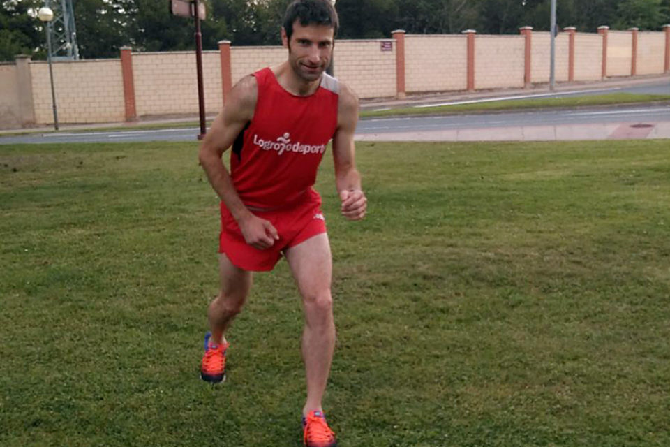 Pablo Blanco, en un entrenamiento. / AÑARES RIOJA