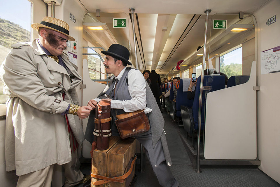Representación en uno de los trayectos del Tren del Vino. / La Rioja Capital