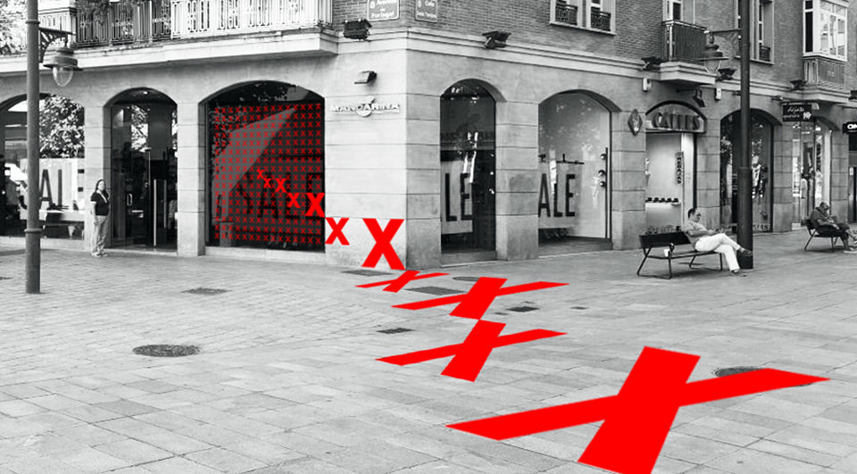 Diseño realizado por Margalef en un céntrico comercio de Logroño. / Lovisual