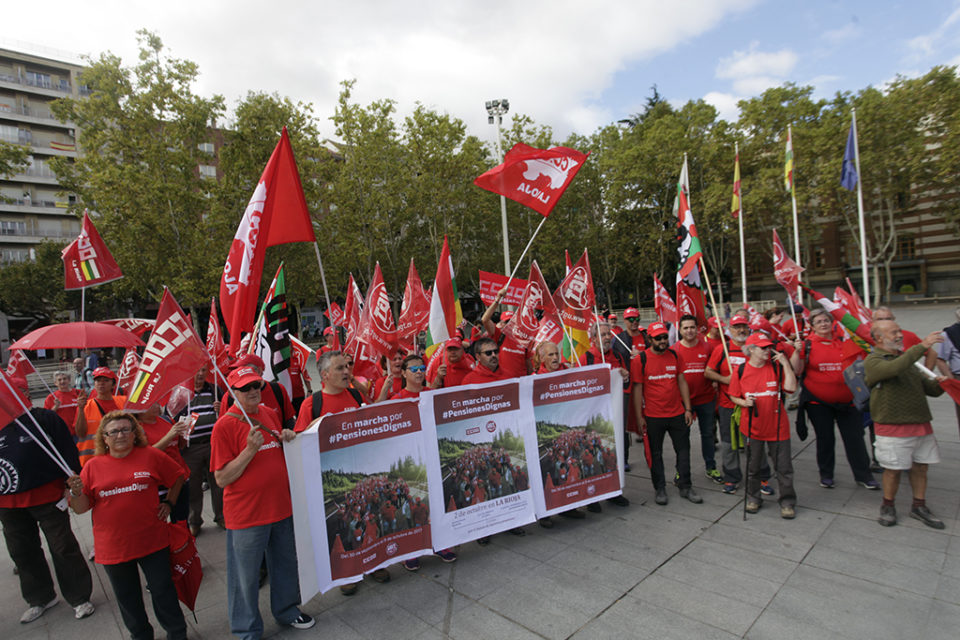 Manifestación por unas pensiones dignas, organizada por UGT y CCOO./ Ingrid