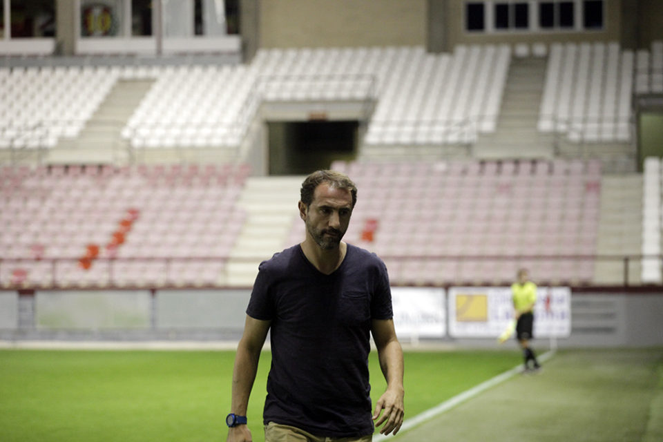 David Ochoa, en un partido de Copa Federación en Las Gaunas. / Clara Larrea