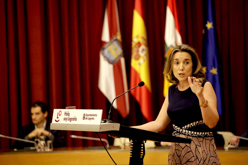 La alcaldesa de Logroño interviene en la primera jornada del Debate del Estado de la Ciudad. / Ingrid