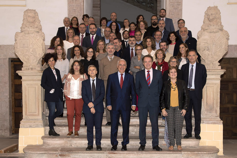 El Consejo Nacional de Patrimonio Histórico se ha reunido este jueves en San Millán. / NR