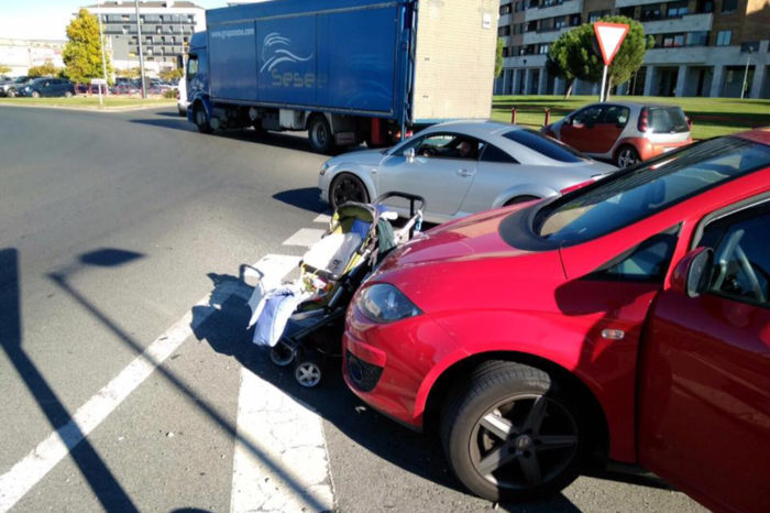 Tres peatones resultan heridos por atropello en Logroño
