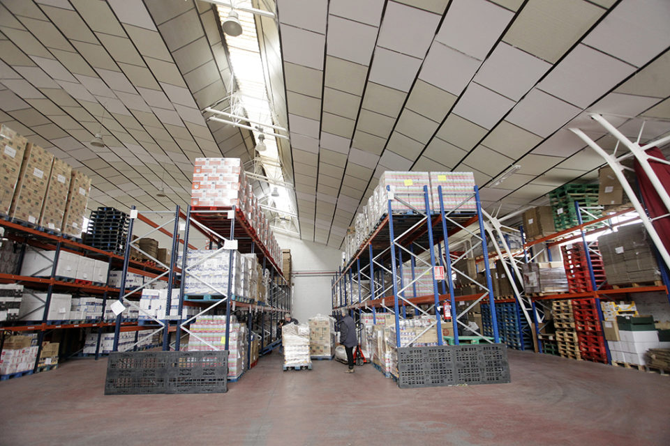 Productos almacenados por el Banco de Alimentos. / Ingrid