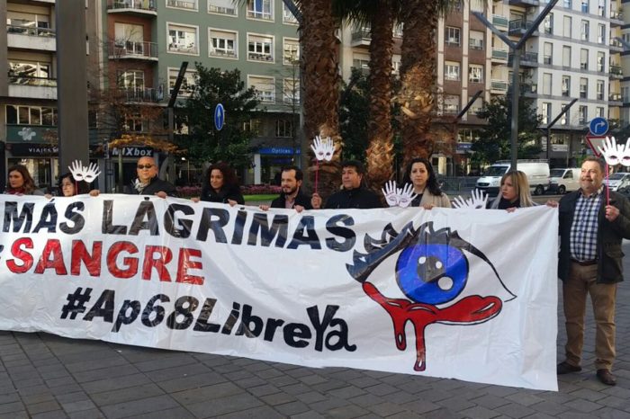 La PLAP-68 inicia una campaña para sensibilizar sobre la N-232 en los pueblos riojanos