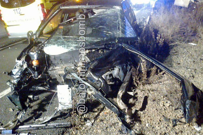 Tres heridos, dos de ellos guardias civiles, en un accidente de tráfico en Fuenmayor