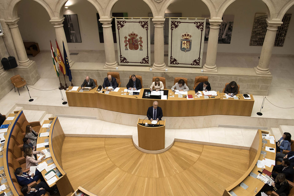 El presidente, durante su intervención en el pleno celebrado este jueves. / NR