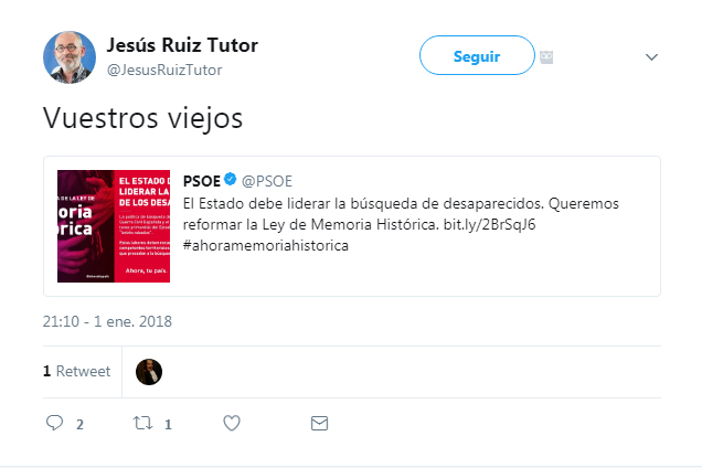 Ruiz Tutor vuelve a generar polémica por sus tuits sobre la Memoria Histórica