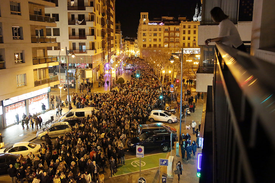 La manifestación celebrada el año pasado con motivo del 8 marzo fue multitudinaria. / Clara Larrea