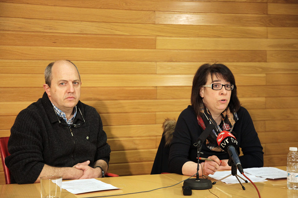 Los portavoces de la Plataforma, José Luis Lozano y Rosana Castresana. / Ingrid