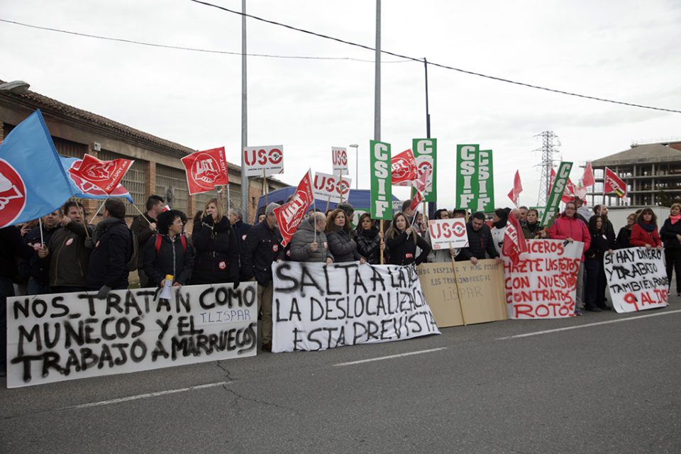 Concentración de los trabajadores de Lispar. / Ingrid