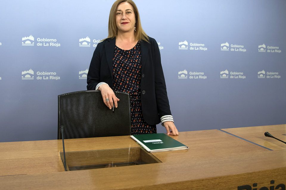 Begoña Martínez, portavoz del Gobierno riojano. / NR