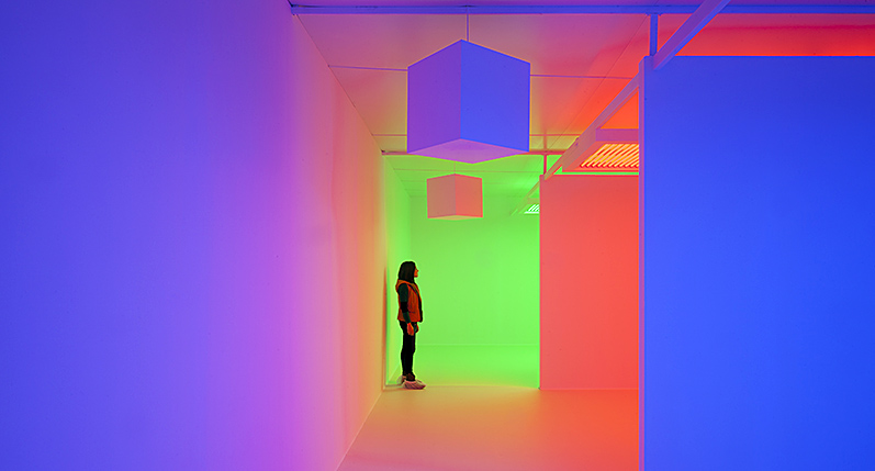 Imagen de la exposición con obras de Cruz-Diez en el Museo Würth. / NR