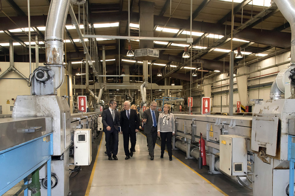 El presidente, durante la visita a las instalaciones. / NR