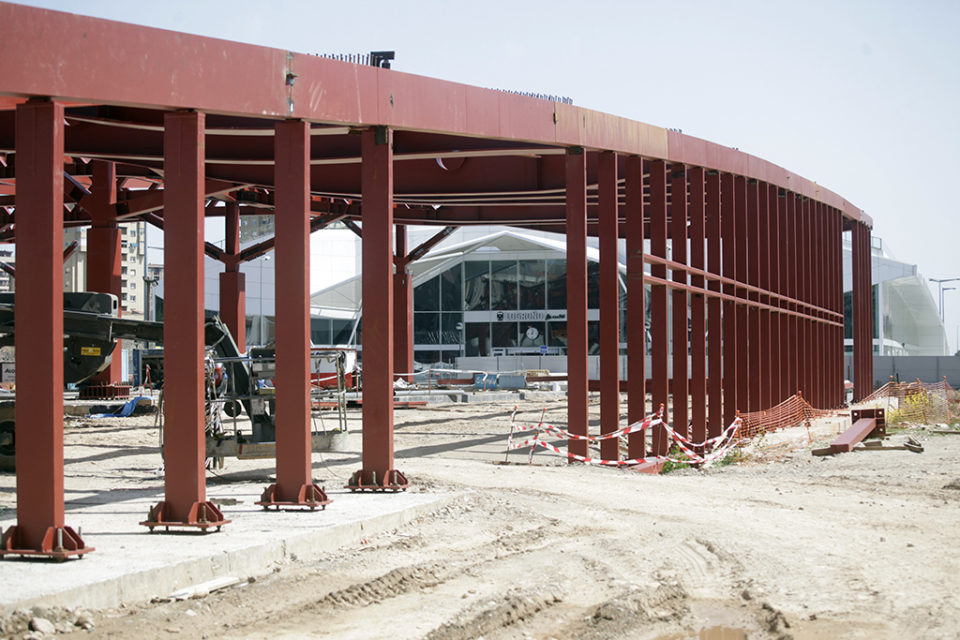 Construcción de la nueva estación de autobuses, en una imagen del pasado mes de abril. / Ingrid
