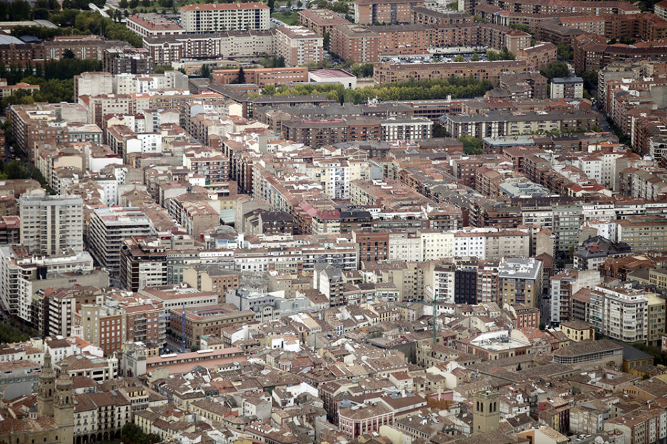 El centro de Logroño visto desde el aire. / Ingrid