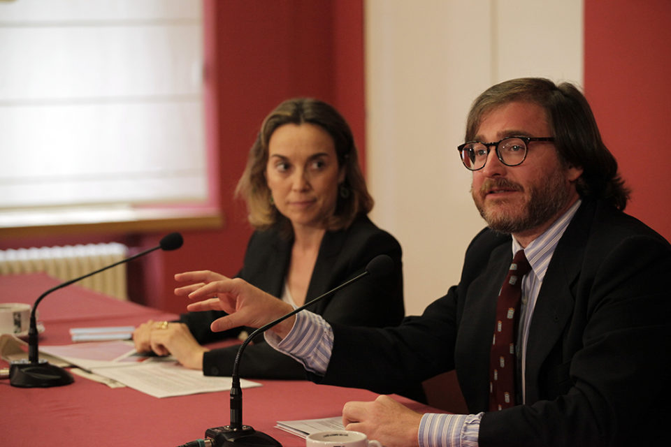 La alcaldesa y el historiador historiador Emilio Sáenz-Francés. / Ingrid