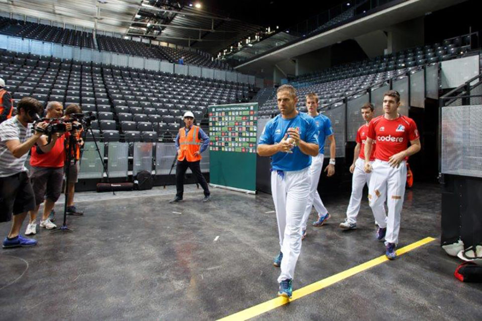 El Navarra Arena ha abierto sus puertas este martes. / Aspepelota