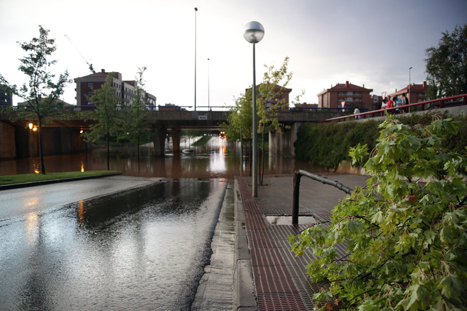 Parte del parque Juan Gispert, al este de la N-111, tras las inundaciones de este verano . / Clara Larrea