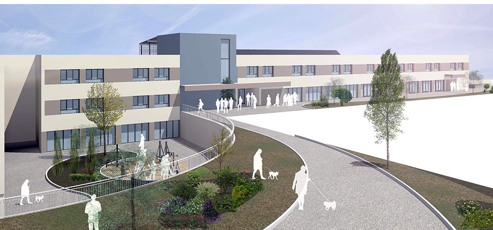 Imagen de la residencia que se va a construir en Cascajos. / NR