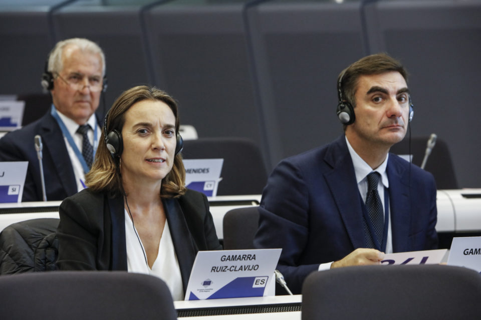 La alcaldesa de Logroño participa en el debate celebrado en Bruselas. / NR