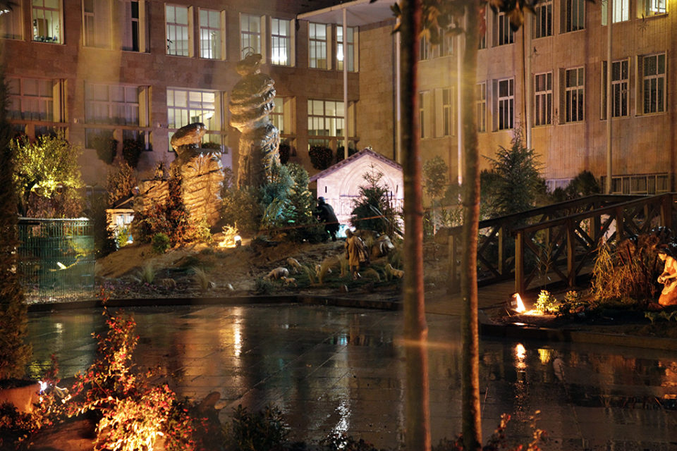 El Belén Monumental, en una imagen de archivo, no tendrá este año animales vivos. / Darío Uruñuela