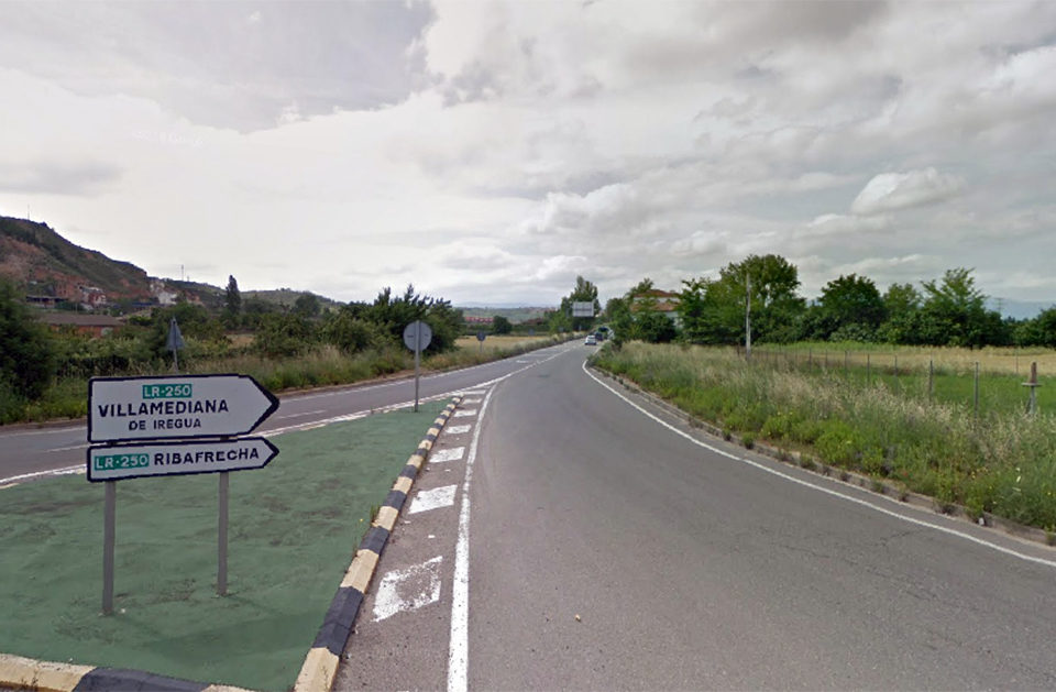 Tramo de la LR-250 que comunica Villamediana con Logroño. / Google