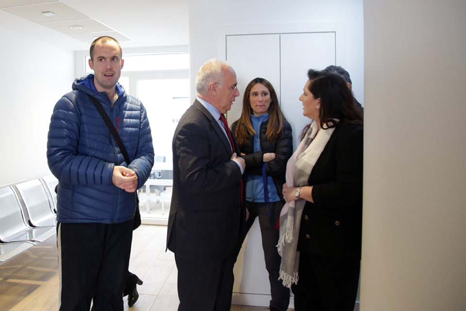 El presidente, durante la visita que ha realizado a las instalaciones. / Clara Larrea