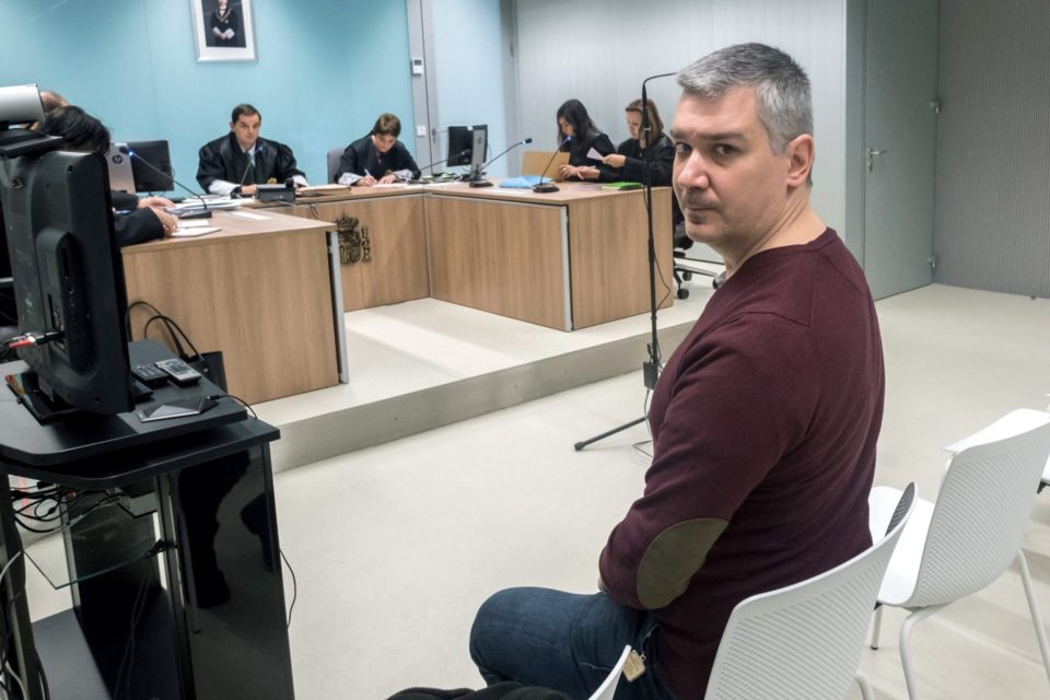 Cantabrana, portavoz de Podemos en el Parlamento, en la vista el pasado 29 de enero. / Abel Alonso (Efe)