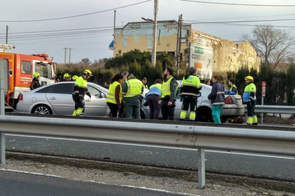 Imagen de los vehículos accidentados. /FOTO DE CARLOS CUARTERO
