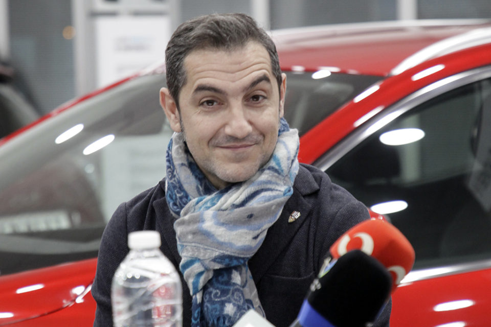 Juanjo Guerreros, el pasado 8 de enero, en la presentación de Iñaki. / Darío Uruñuela