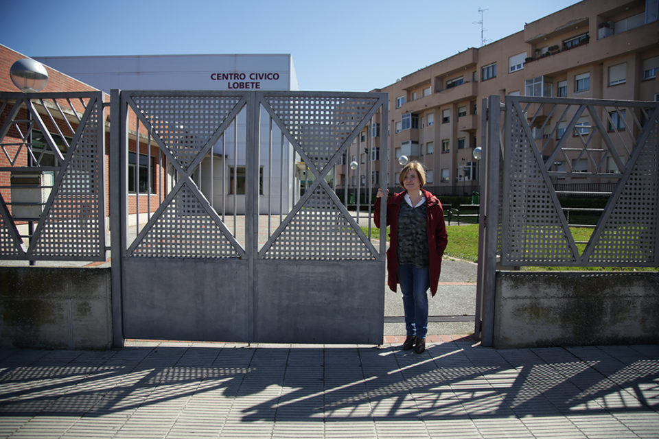 Paloma Corres, en el centro cívico de Lobete. / Clara Larrea