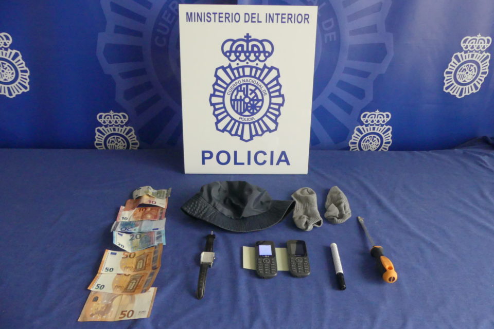 Material intervenido por la Policía Nacional a los detenidos. / Policía Nacional