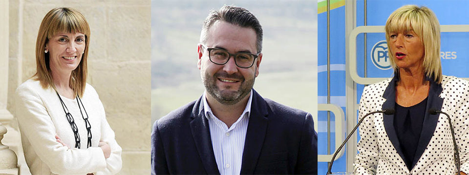 González, Merino y Ortega, candidatos del PP al Senado. / NR