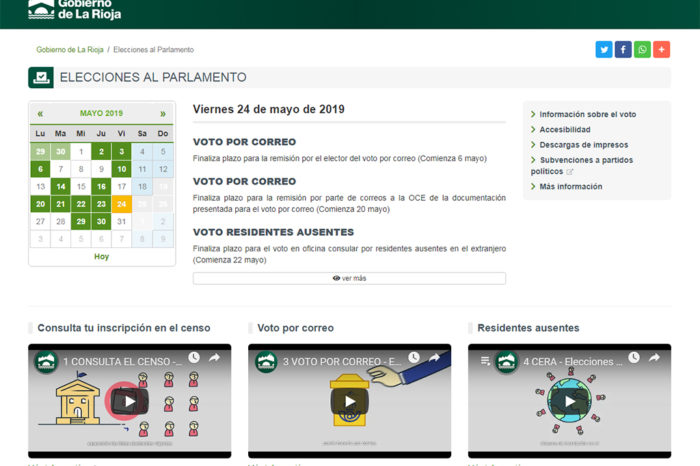 El Gobierno riojano facilitará información en tiempo real sobre el 26-M