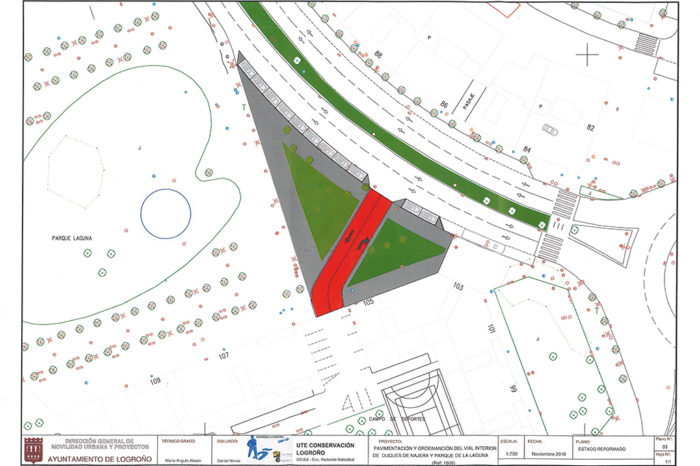 La mejora del vial de Duques de Nájera junto al parque de La Laguna costará 90.000 euros