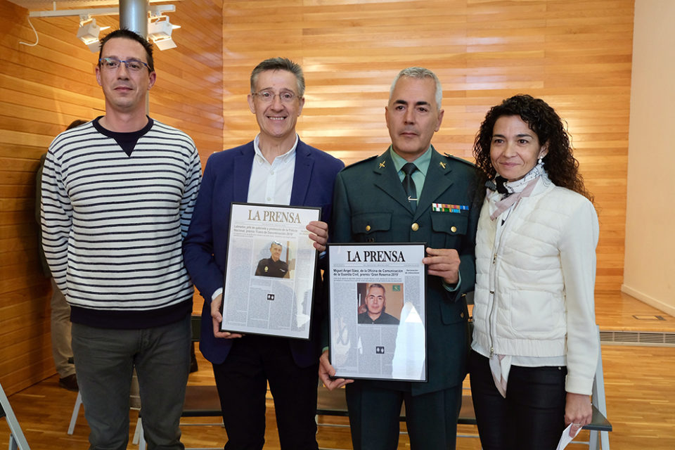 De izquierda de derecha, Luis Javier Ruiz, Javier Labrador, Miguel Ángel Sáez y Conchi Aquesolo. / NR