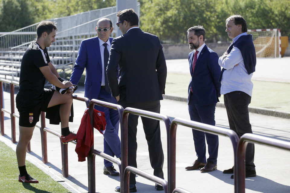 Carlos Lasheras (derecha), junto a Junjo Guerreros, Félix y Kilian Revuelta y Sergio Rodríguez, el pasado 25 de septiembre. / Ingrid