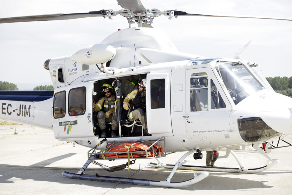 Helicóptero de la CARIF con base en Agoncillo. / Ingrid