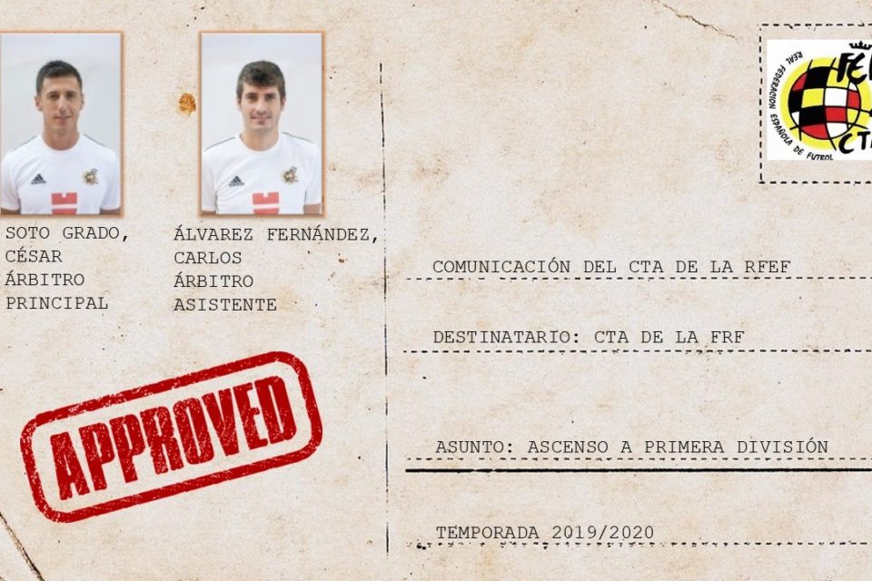 César Soto y Carlos Álvarez, nuevos árbitros de Primera. / Federación Riojana de Fútbol