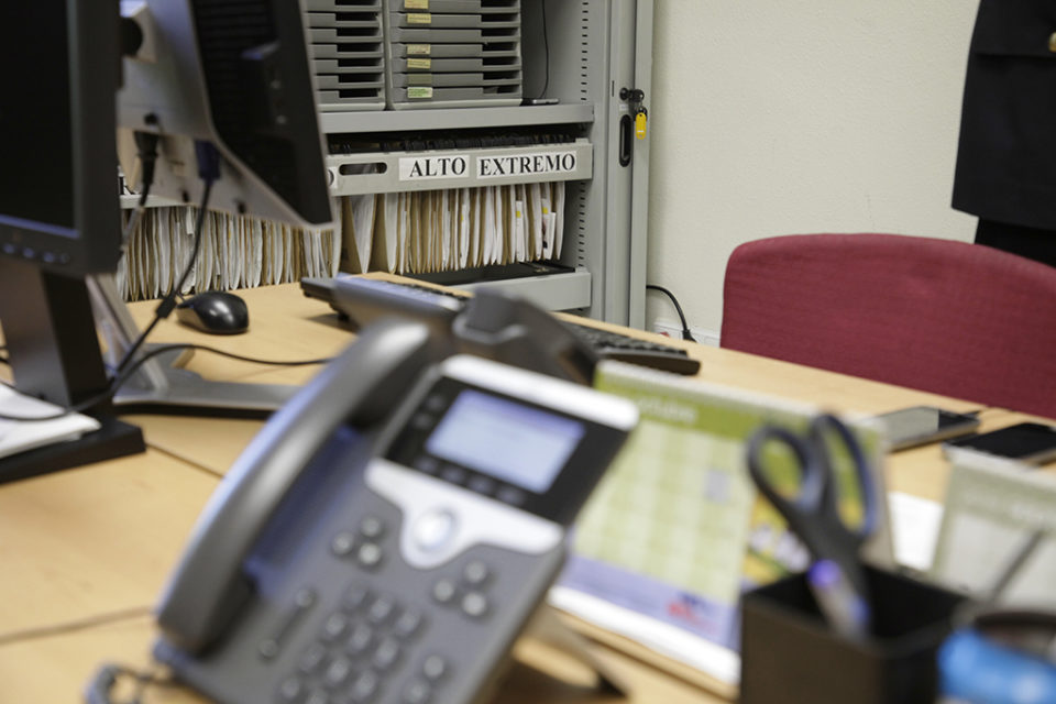 Oficina del Grupo de Convivencia e Intermediación de la Policía Local de Logroño. / Ingrid.